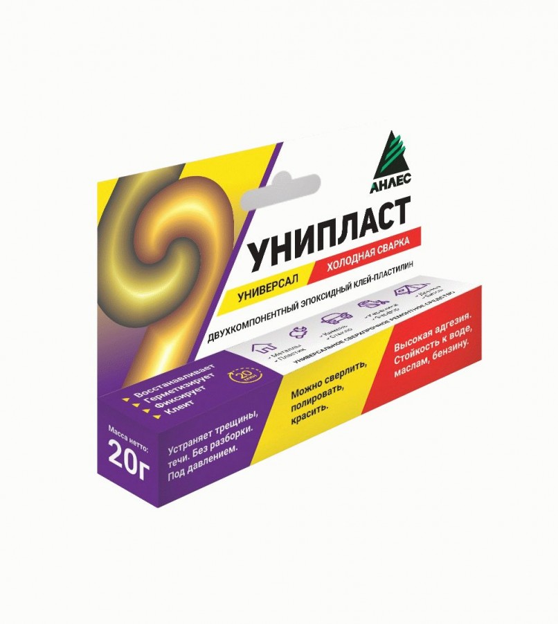 Холодная сварка `Универсал` 20 гр красная (Анлес)