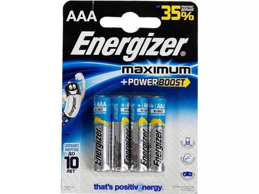 Батарейка ENR Max Е92/ AAA ВР 4 ,1бл.