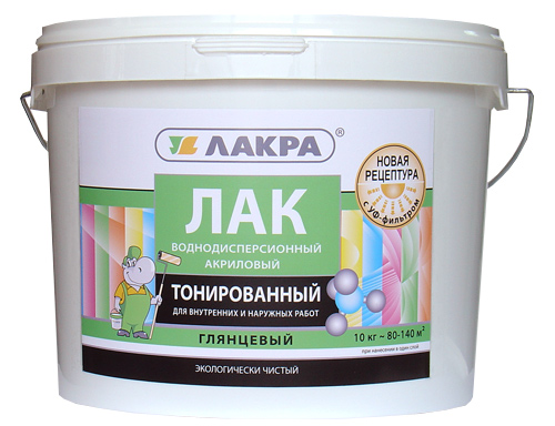 ЛАК В/Д ТОНИРУЮЩИЙ ДУБ 0,9кг"ЛАКРА"