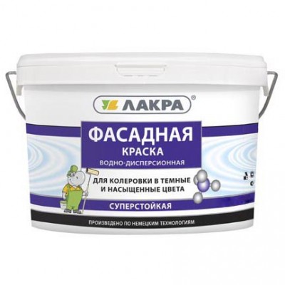 КРАСКА ФАСАДНАЯ ЛАТЕКСНАЯ 13кг"ЛАКРА" суперстойкая База С